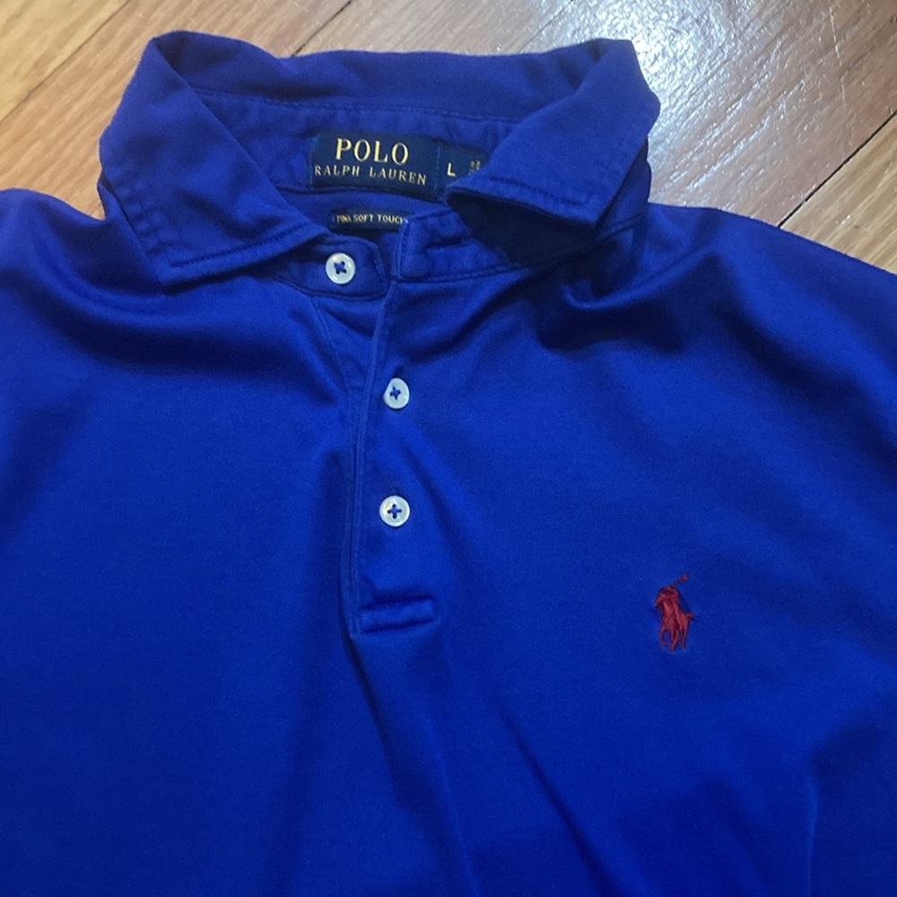 Ralph Lauren Royal Blue Short-Sleeve Polo with Red Pony